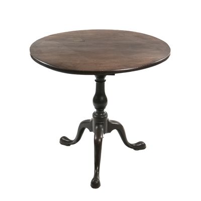 Sale Photo Thumbnail #349: Antique Mahogany Birdcage Tilt-Top Table