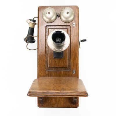 Sale Photo Thumbnail #317: Western Electric Oak Wall Telephone