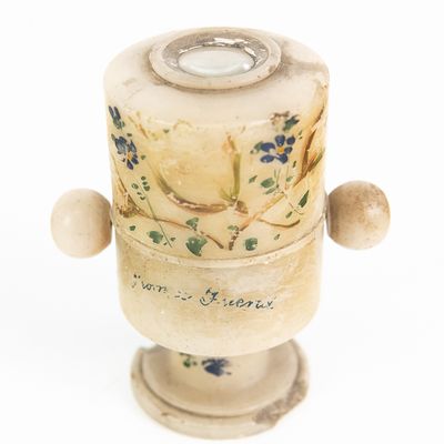 Sale Photo Thumbnail #270: Victorian Alabaster Optical Peep Viewer Urn