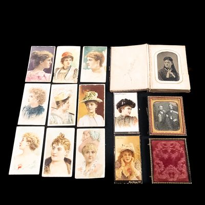 Sale Photo Thumbnail #186: 1/6 Plate Cased Daguerreotype & Tintype Album