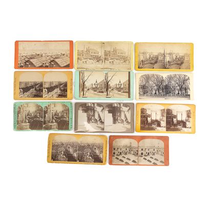 Sale Photo Thumbnail #234: 11 Stereo View Cards of GA, FL, RI & Others