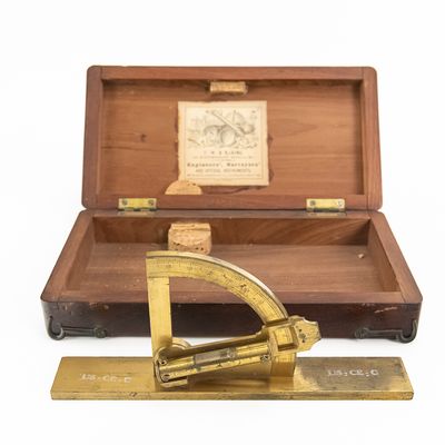 Sale Photo Thumbnail #84: Antique Brass Abney Level F.W. & R. King