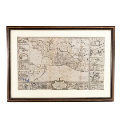 Sale Photo Thumbnail #89: Framed 1770 French Coromandel Coast Map