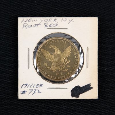 Sale Photo Thumbnail #211: Root & Co. Brass Daguerreotype Token