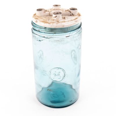 Sale Photo Thumbnail #165: G.E. Glass Battery Jar