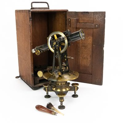 Sale Photo Thumbnail #27: Antique Dennert & Pape Brass Theodolite