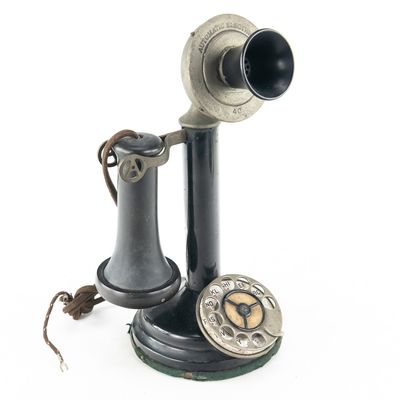 Sale Photo Thumbnail #329: AE Rotary "Mercedes" Dial Candlestick Telephone
