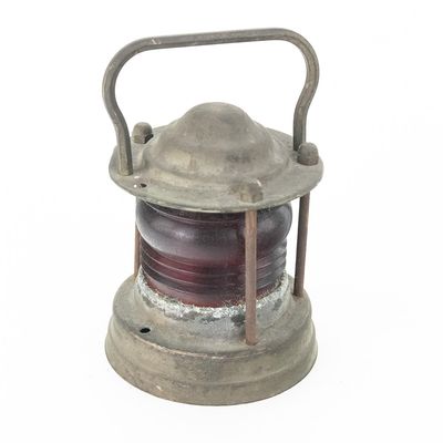 Sale Photo Thumbnail #359: Vintage Marine Red Fresnel Light