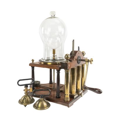 Sale Photo Thumbnail #101: 19th-C. Double-Barrel Vacuum Pump Set Lot