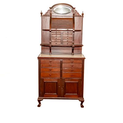 Sale Photo Thumbnail #161: Antique Dental Cabinet with Vitrolite Top