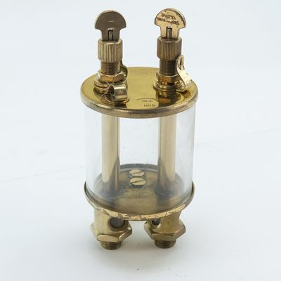 Sale Photo Thumbnail #379: Lunkenheimer No. 5 Brass & Glass Double Drip Oiler