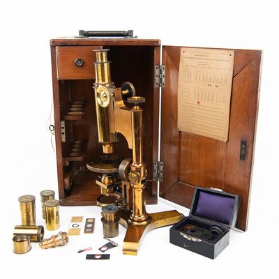 Sale Photo Thumbnail #136: Bausch & Lomb Professional Brass Microscope