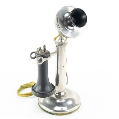 Sale Photo Thumbnail #331: Western Electric Nickel Pl Candlestick Telephone
