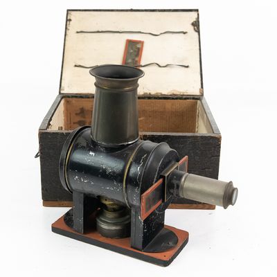 Sale Photo Thumbnail #258: Vintage Magic Lantern Set W/Case & 2 Slides