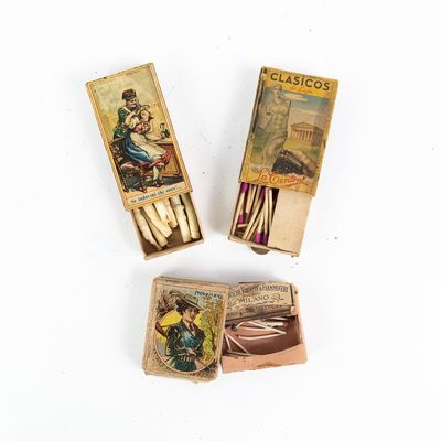 Sale Photo Thumbnail #282: Vintage Match & Taper Box Lot