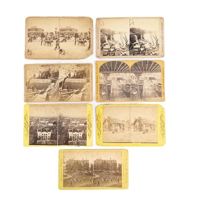 Sale Photo Thumbnail #238: 7 Cabinet Format Stereo View Cards