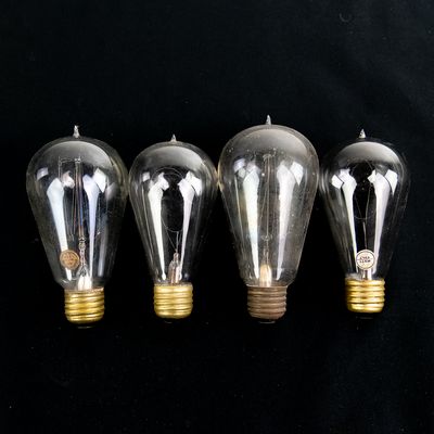 Sale Photo Thumbnail #293: 4 Vintage Tipped Light Bulbs Westinghouse