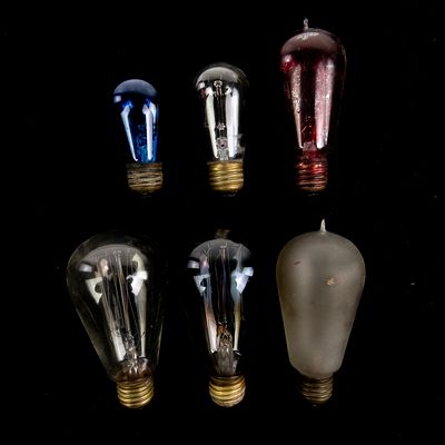 Sale Photo Thumbnail #289: Antique Vintage Edison Mazda Light Bulbs (6)