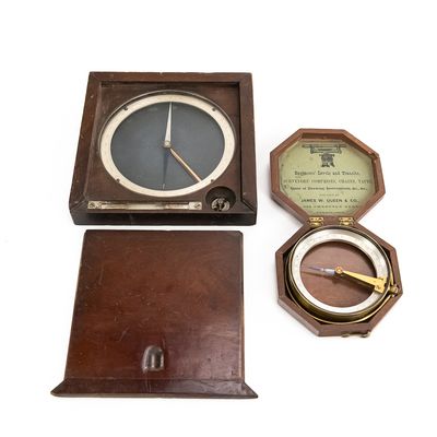 Sale Photo Thumbnail #81: 2 Antique Surveyor Compasses J W Queen