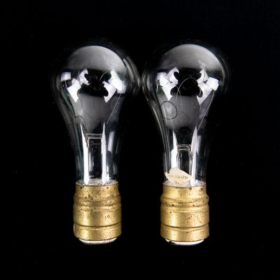 Sale Photo Thumbnail #290: Pair Vintage Thomson-Houston Base Edison Bulbs