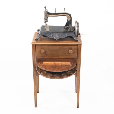Sale Photo Thumbnail #348: Antique Grover & Baker Sewing Machine & Stand