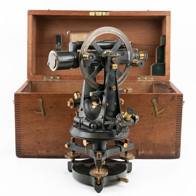 Sale Photo Thumbnail #60: 1907 W.F. Stanley Transit Theodolite