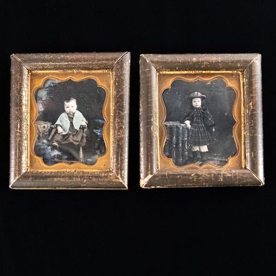 Sale Photo Thumbnail #184: 2 Daguerreotypes of a Brother and Sister