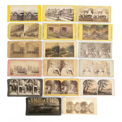 Sale Photo Thumbnail #240: 16 Stereo View Cards