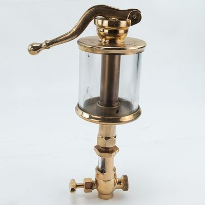 Sale Photo Thumbnail #375: Lunkenheimer Alpha No. 6 Brass & Glass Body Oiler