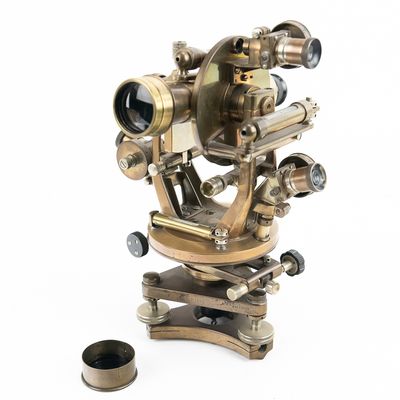 Sale Photo Thumbnail #36: 1940 E.R. Watts & Son Brass Theodolite