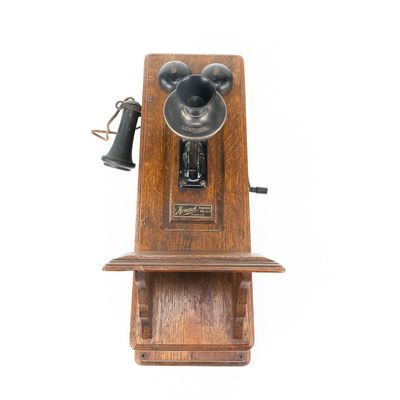 Sale Photo Thumbnail #319: Monarch Quarter-sawn Oak Wall Phone