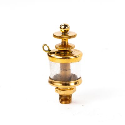 Sale Photo Thumbnail #382: Michigan Lubricator Co. Brass & Glass Oiler