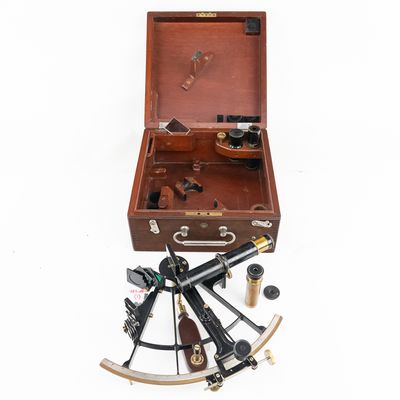 Sale Photo Thumbnail #45: Antique Bausch & Lomb Sextant Model 24