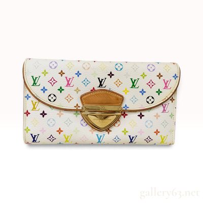 Sale Photo Thumbnail #528: Louis Vuitton White Monogram Multicolor Canvas Eugenie Wallet