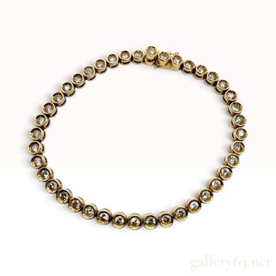 Sale Photo Thumbnail #481: 3.00ctw Natural Diamond 18K Yellow Gold Tennis Bracelet
