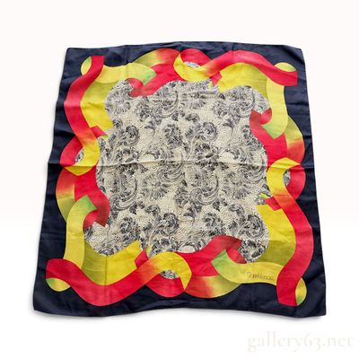Sale Photo Thumbnail #468: Vintage Gianni Versace Baroque Ribbon Motif Silk Scarf 90 cm