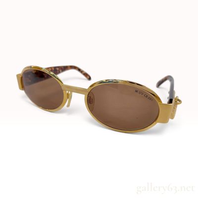 Sale Photo Thumbnail #165: Vintage MCM 718 Gold Toned and Tortoiseshell Oval Sunglasses with Case