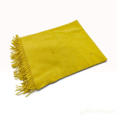 Sale Photo Thumbnail #318: Hermes Yellow 100% Cashmere Fringed Scarf
