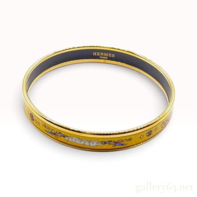 Sale Photo Thumbnail #516: Vintage Hermes Ciels Byzantins Yellow Enamel Bangle
