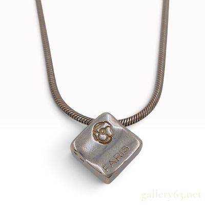 Sale Photo Thumbnail #414: Vintage Chanel Camellia and Coco Sterling Silver Pendant Necklace