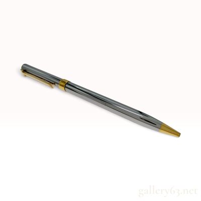 Sale Photo Thumbnail #289: Tiffany & Co. T-Clip Sterling Silver and Gold-Toned Ballpoint Pen with Pouch