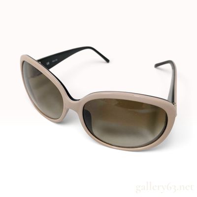 Sale Photo Thumbnail #396: Givenchy SGV 792G Nude and Black Acetate Sunglasses