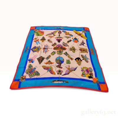 Sale Photo Thumbnail #433: Hermes Soies Volantes (Flying Silks) Silk Carre 90