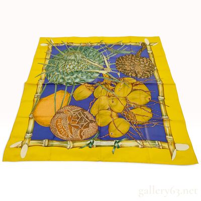 Sale Photo Thumbnail #413: Hermes Jardin Creole (Creole Garden) Silk Carre 90