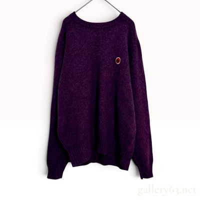 Sale Photo Thumbnail #419: Vintage Lucky Strike Original American Casual Purple Wool Crew Neck Sweater Size L