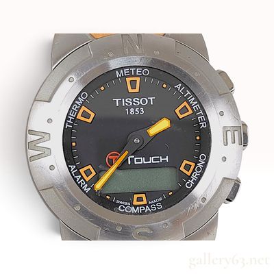 Sale Photo Thumbnail #358: Tissot T-Touch Z 253/353 Stainless Steel Orange Rubber Strap Wristwatch