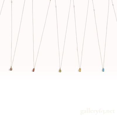 Sale Photo Thumbnail #242: Seven 10K Yellow Gold and Multi-Gemstone Pendant Necklaces