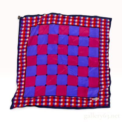 Sale Photo Thumbnail #70: Vintage Givenchy Geometric Checkerboard Silk Carre 90