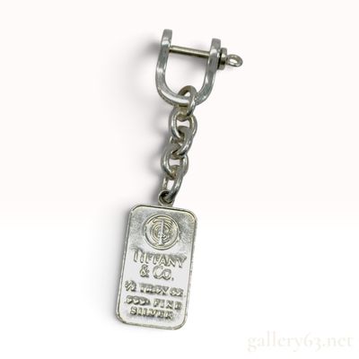 Sale Photo Thumbnail #75: A Vintage Tiffany & Co. 1/2 Troy Oz Fine Silver Ingot Keychain with Box