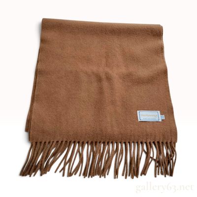 Sale Photo Thumbnail #485: A Vintage Burberrys Camel Brown Pure Cashmere Scarf 30cm